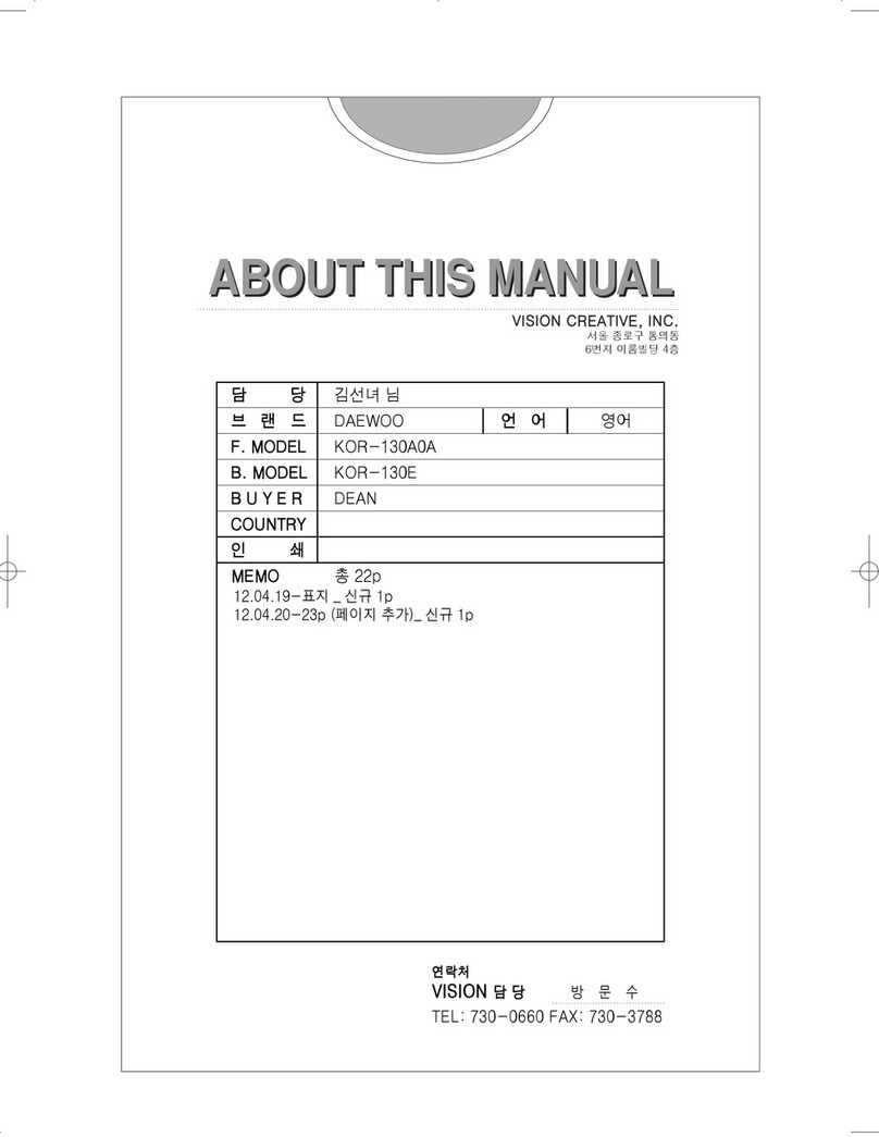 Daewoo KOR-130E User manual