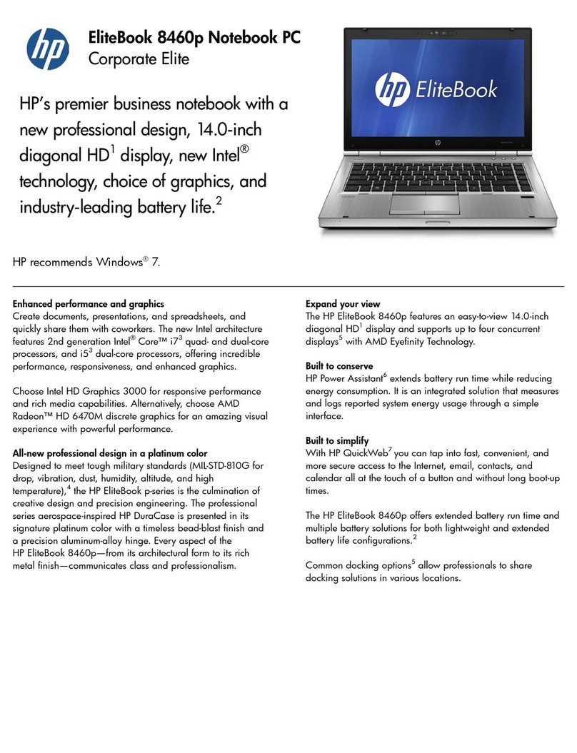 HP EliteBook 8460p User manual