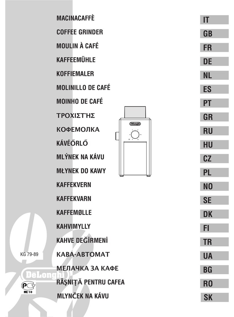 DeLonghi KG89 instructions
