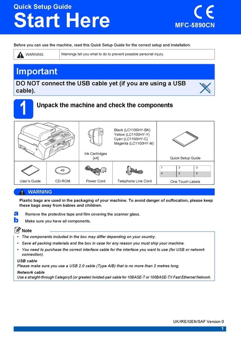 Brother MFC 5890CN - Color Inkjet - All-in-One User manual