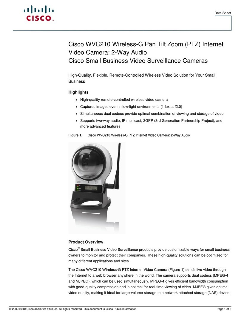 Cisco WVC210 - Small Business Wireless-G PTZ Internet Video... User manual