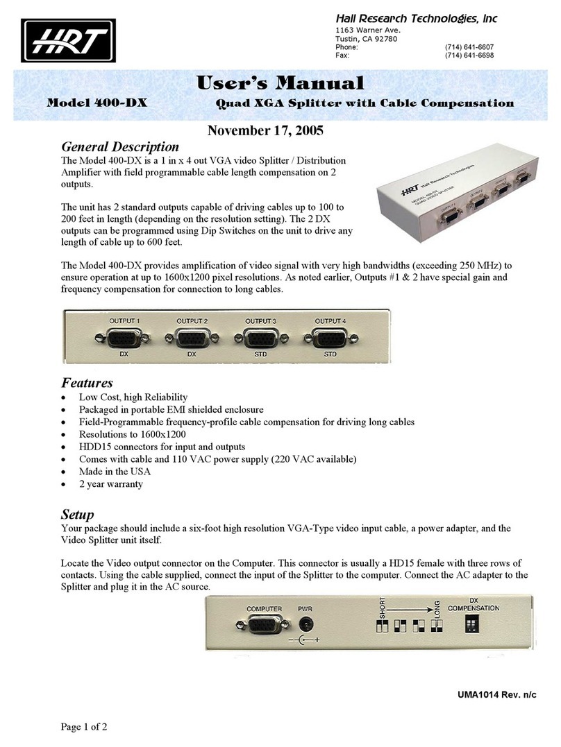 HRT 400-DX User manual