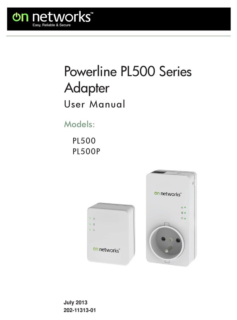 on networks PL500 User manual