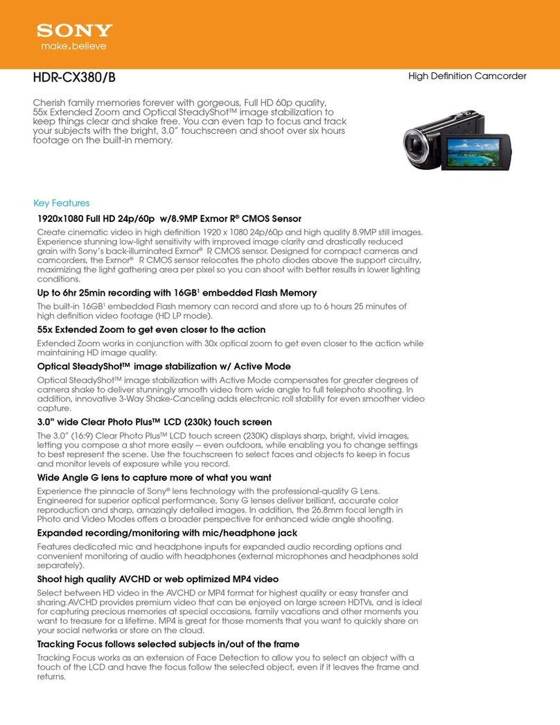 Sony HDR-CX380 "Handycam User manual