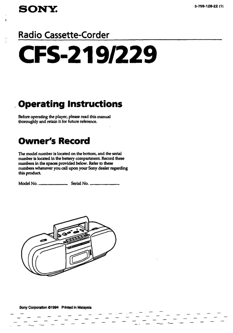 Sony CFS-219 User manual