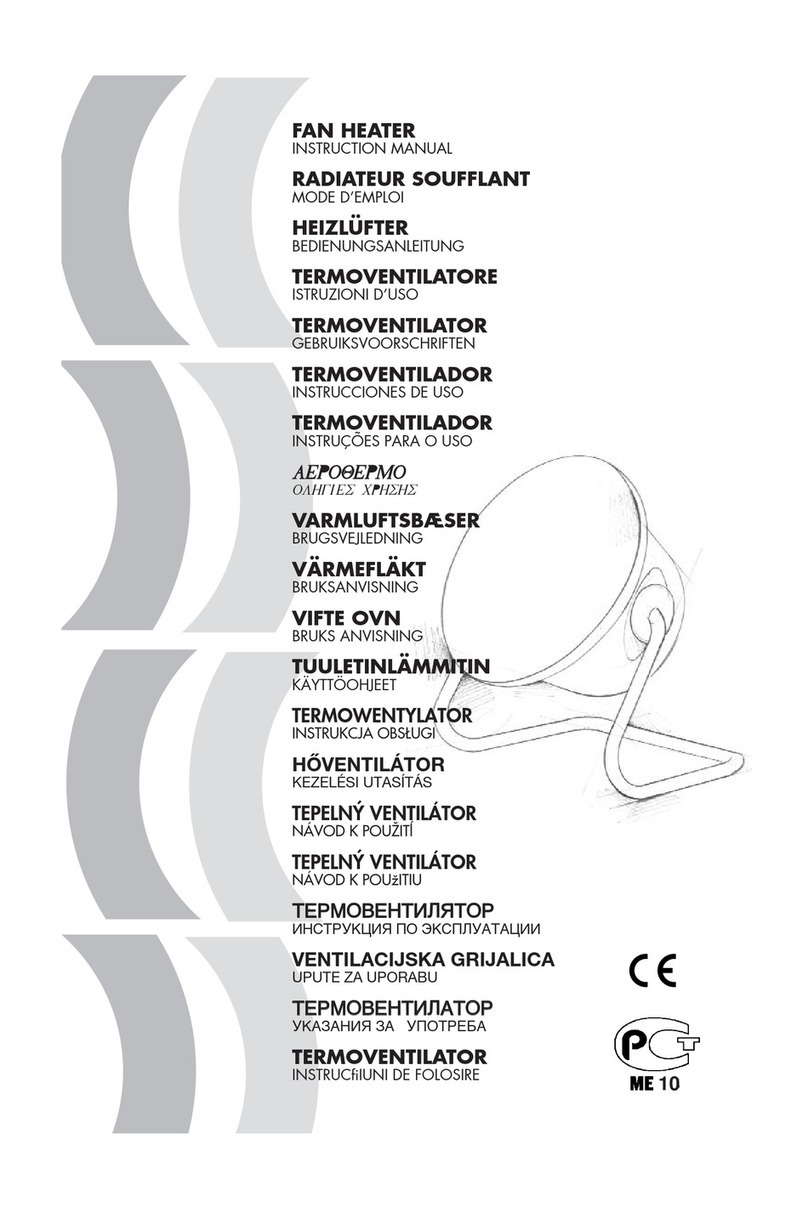DeLonghi FAN HEATER instruction manual