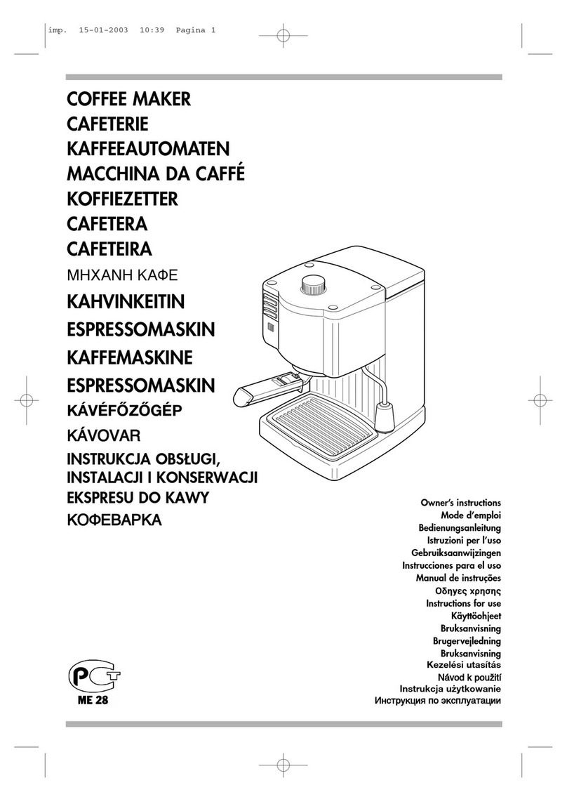 DeLonghi Coffee machine Owner's instructions