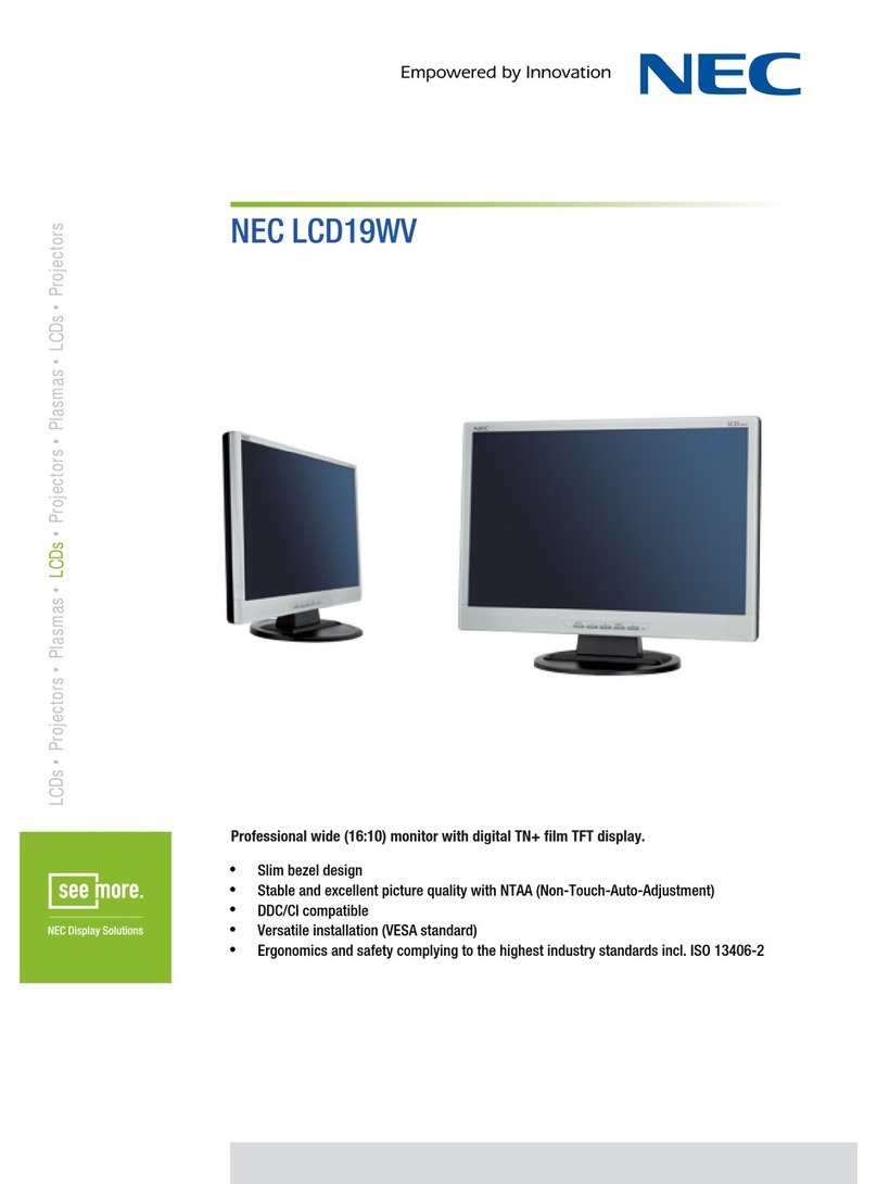 NEC AccuSync LCD19WV User manual NEC AccuSync LCD19WV User manual