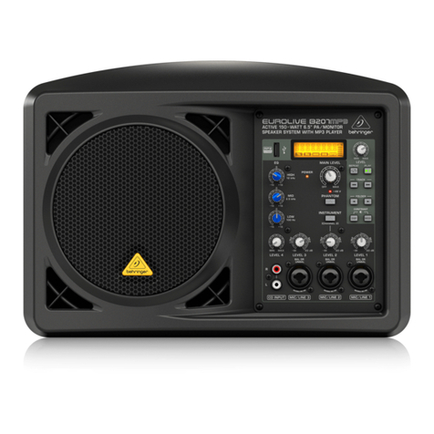 Behringer Eurolive B207 MP3 User manual