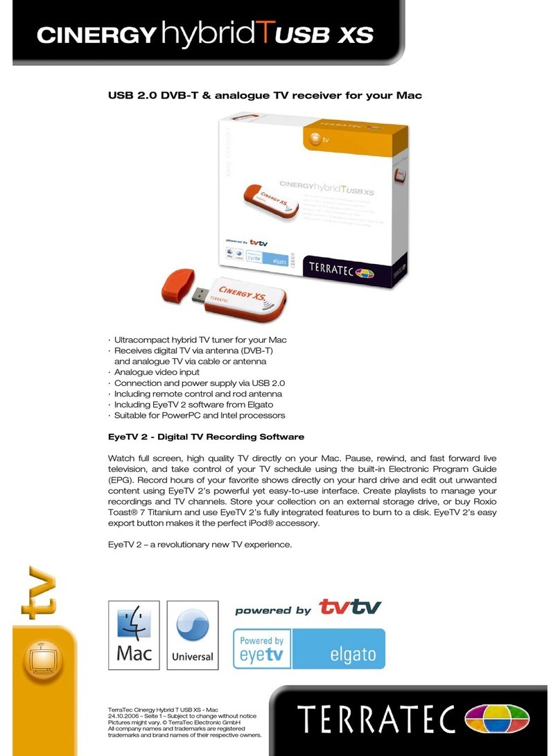 TerraTec Cinergy Hybrid T USB XS Hardware and driver User manual