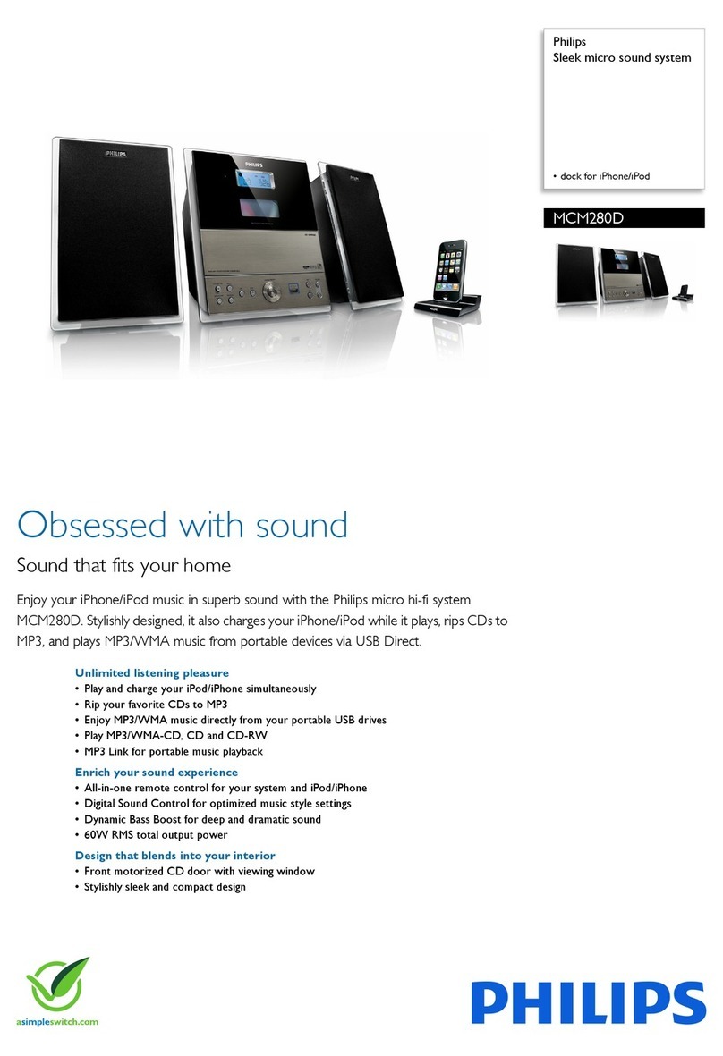Philips MCM280D/12 Specifications