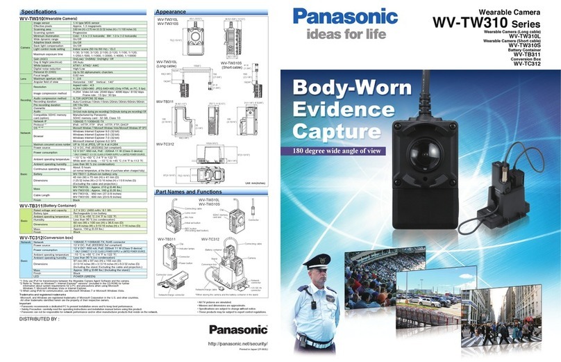 Panasonic WV-TW310L Specifications