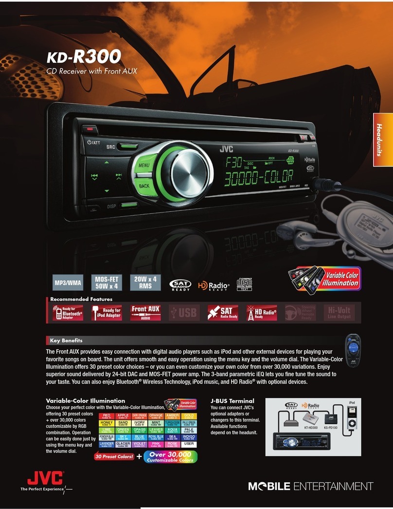 JVC KD-R300 - 30K Color-Illumination Single-DIN CD... User manual JVC KD-R300 - 30K Color-Illumination Single-DIN CD... User manual