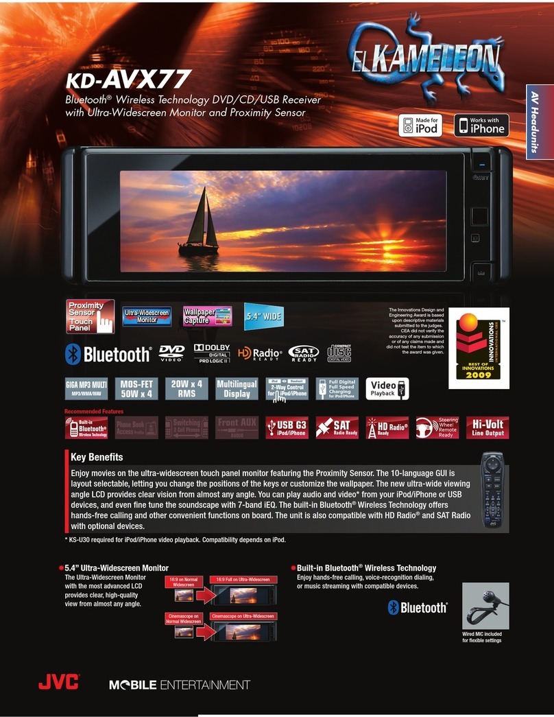 JVC KD-AVX77 - EXAD - DVD Player User manual JVC KD-AVX77 - EXAD - DVD Player User manual