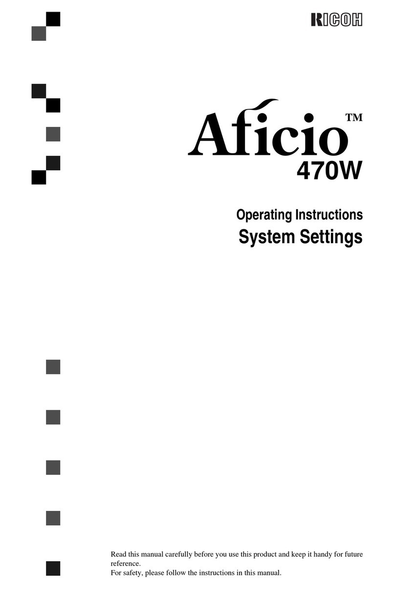 Ricoh Aficio 470W User manual