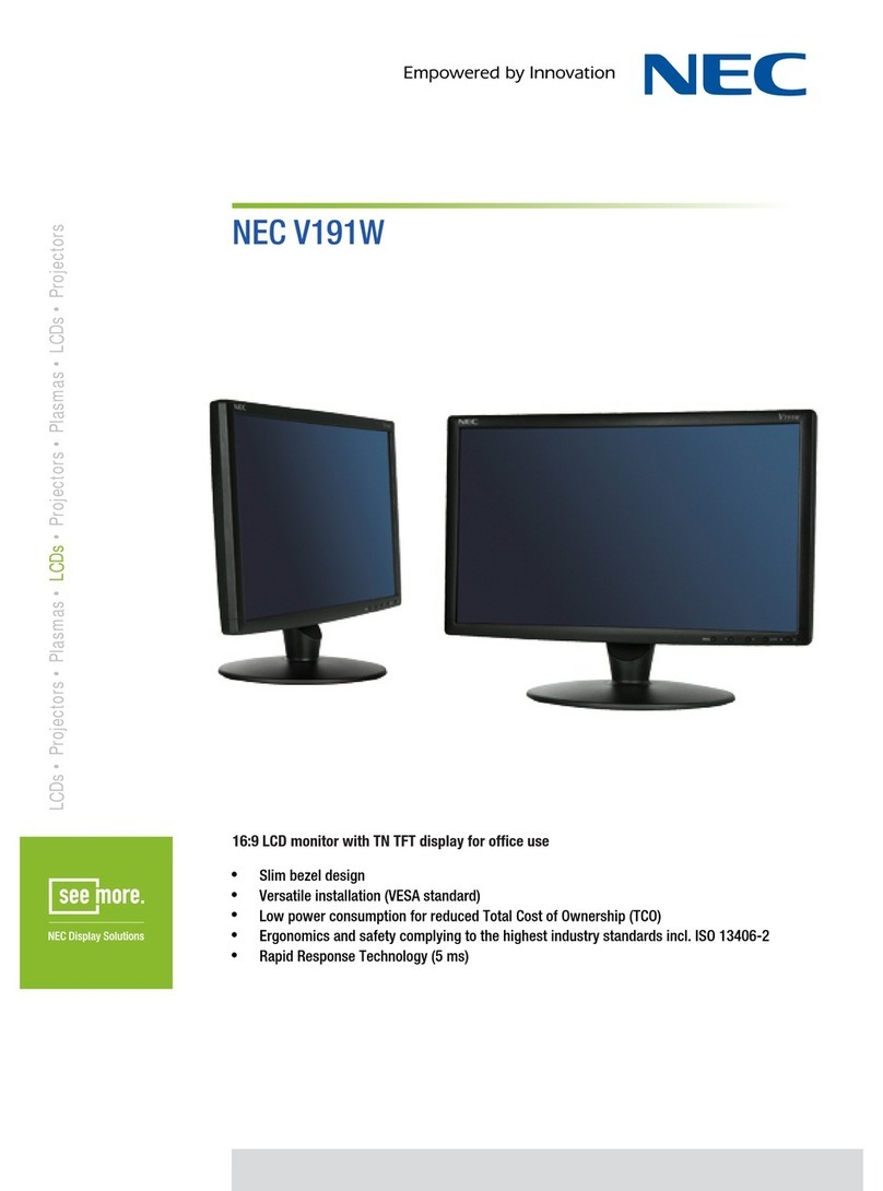 NEC V191W User manual