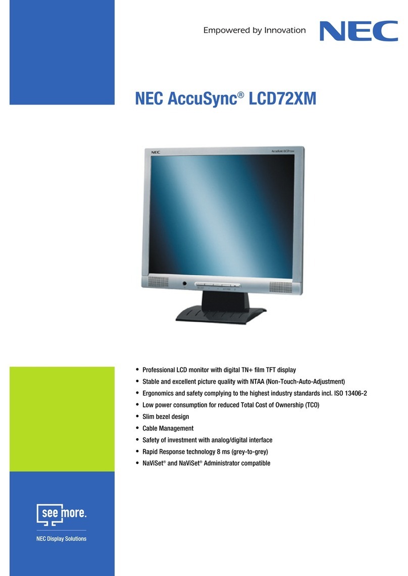 NEC AccuSync LCD72XM User manual