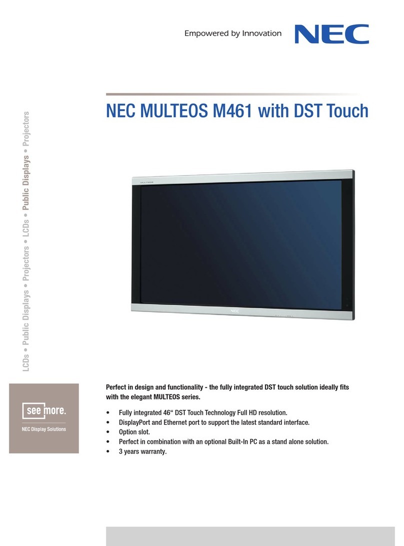 NEC MULTEOS M461 User manual