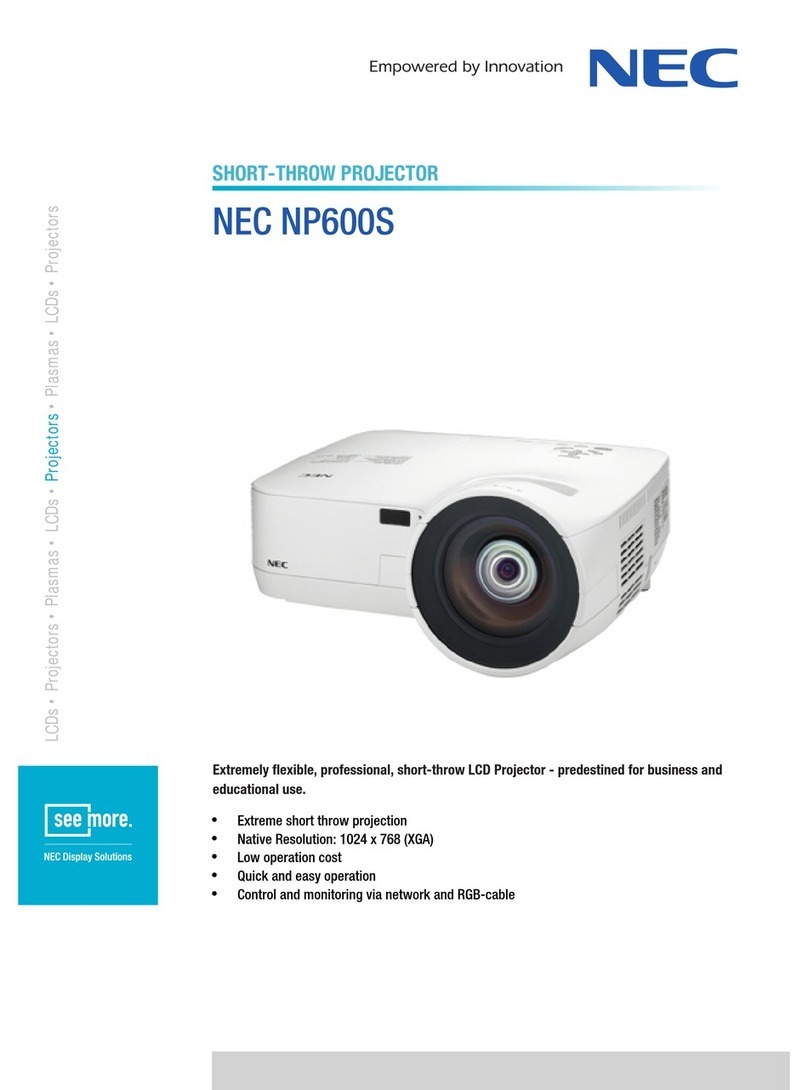 NEC NP600S Series User manual