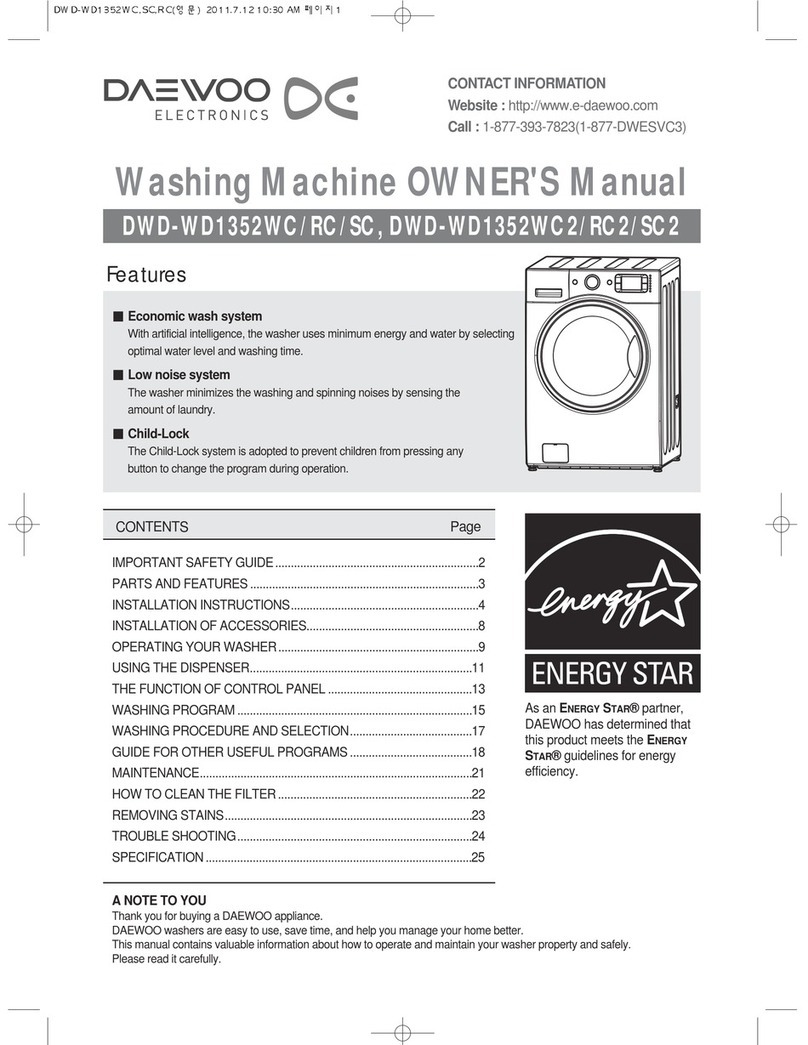 Daewoo DWD-WD1352WC User manual Daewoo DWD-WD1352WC User manual