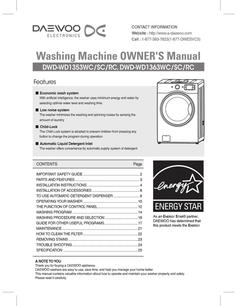 Daewoo DWD-WD1353WC User manual Daewoo DWD-WD1353WC User manual