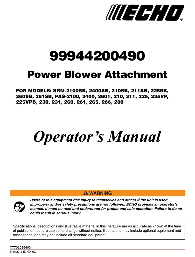 Echo 99944200490 User manual Echo 99944200490 User manual