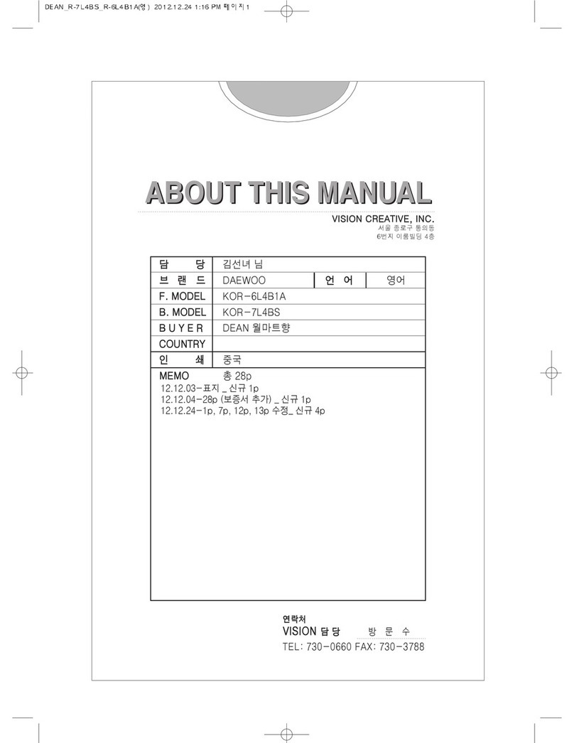 Daewoo KOR-7L4BS Assembly Instructions