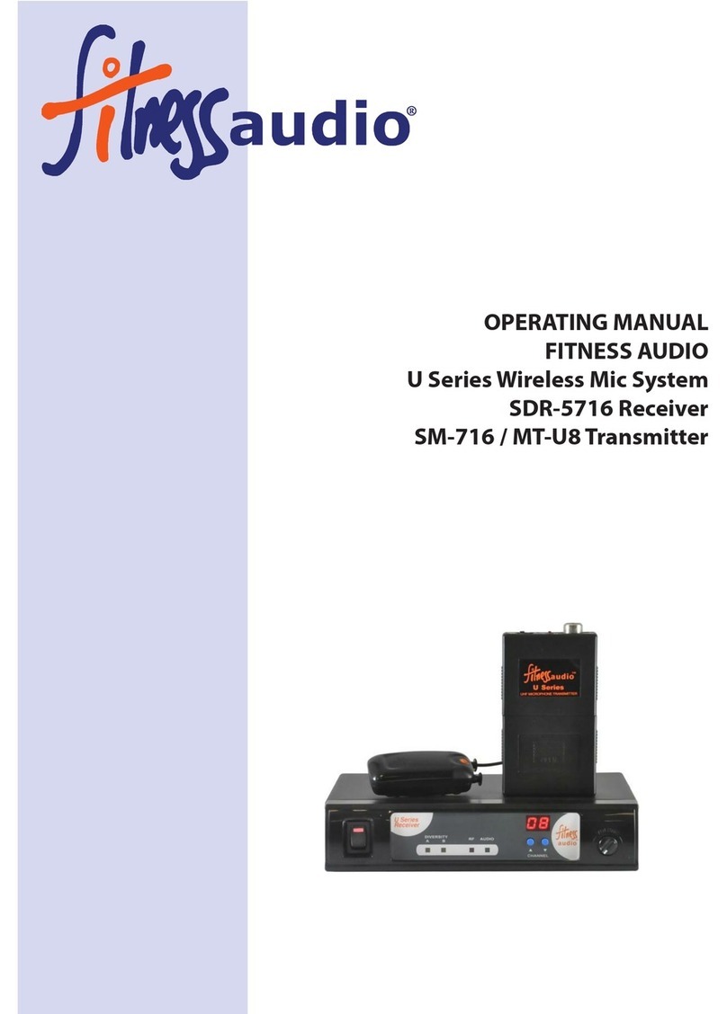 FITNESS AUDIO U Series Wireless Mic System operating manual