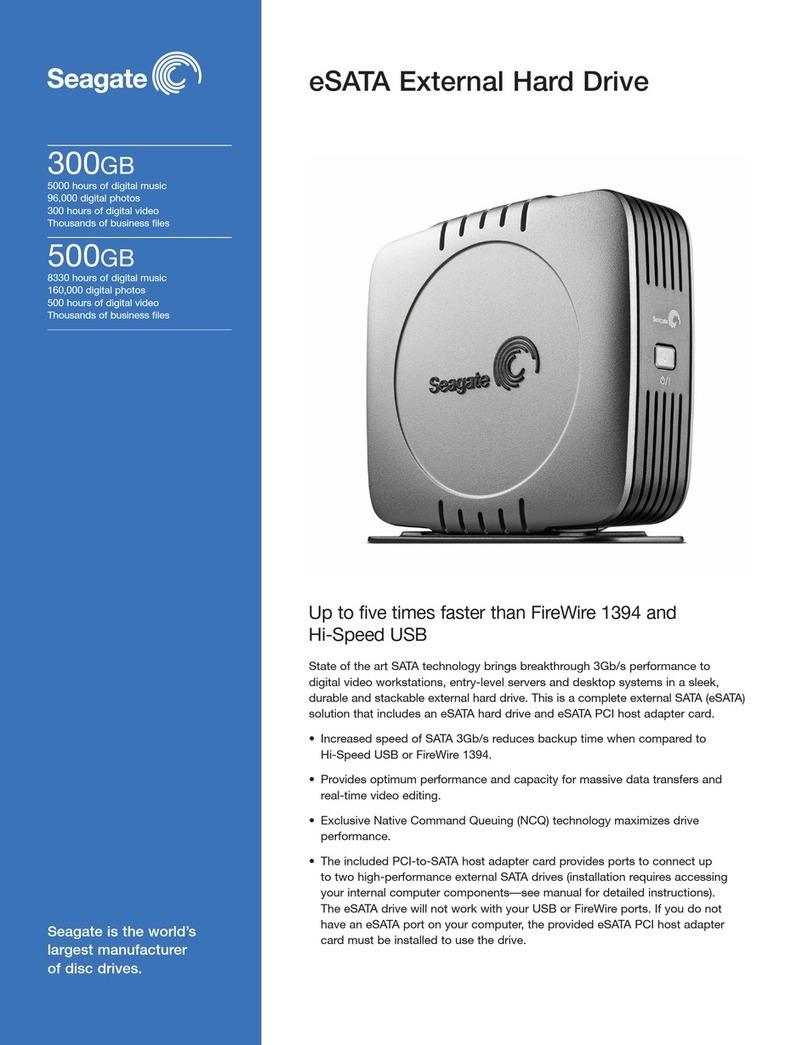 Seagate eSATA User manual Seagate eSATA User manual