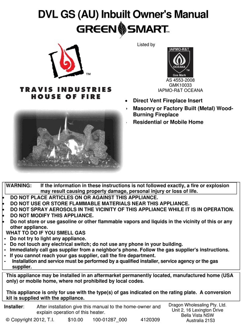 Travis Industries DVL Insert User manual