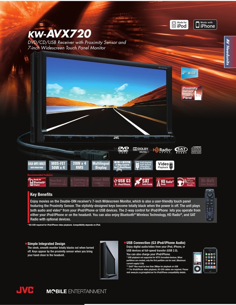 JVC KW-AVX720 - DVD Player With LCD User manual