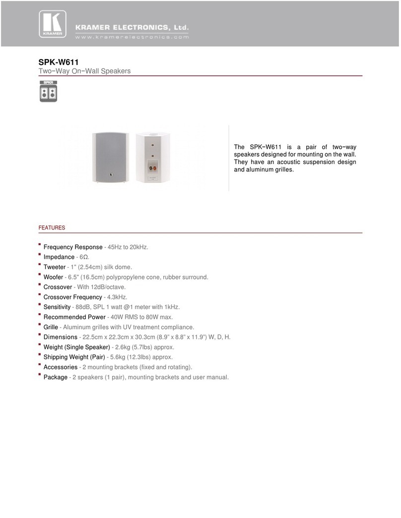 Kramer SPK-W611 specification