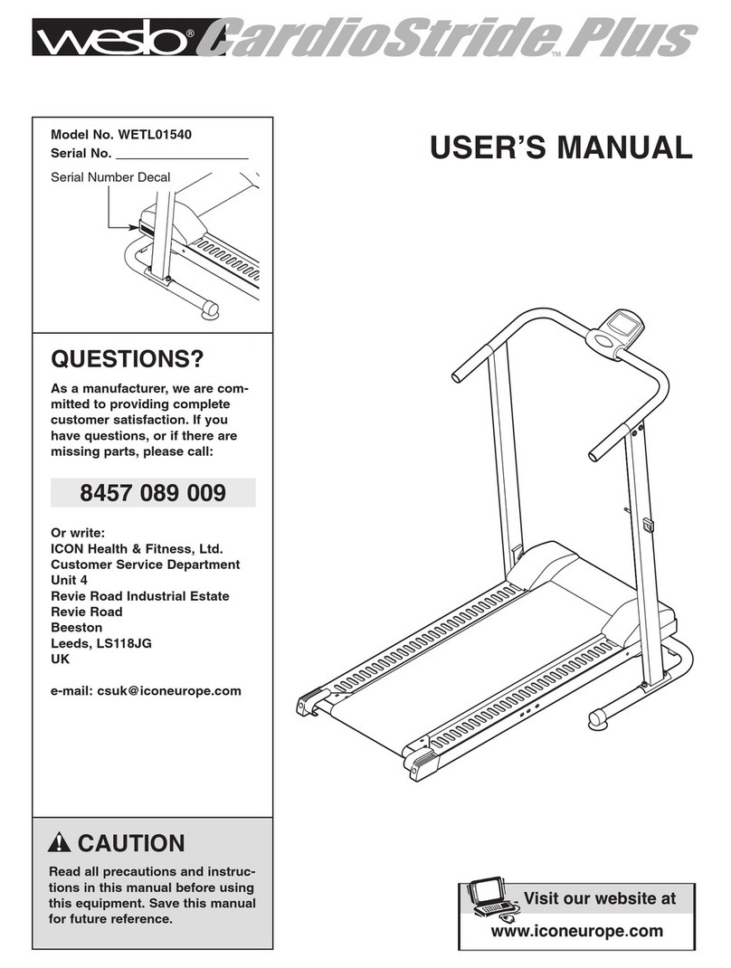 Weslo CardioStride Plus User manual