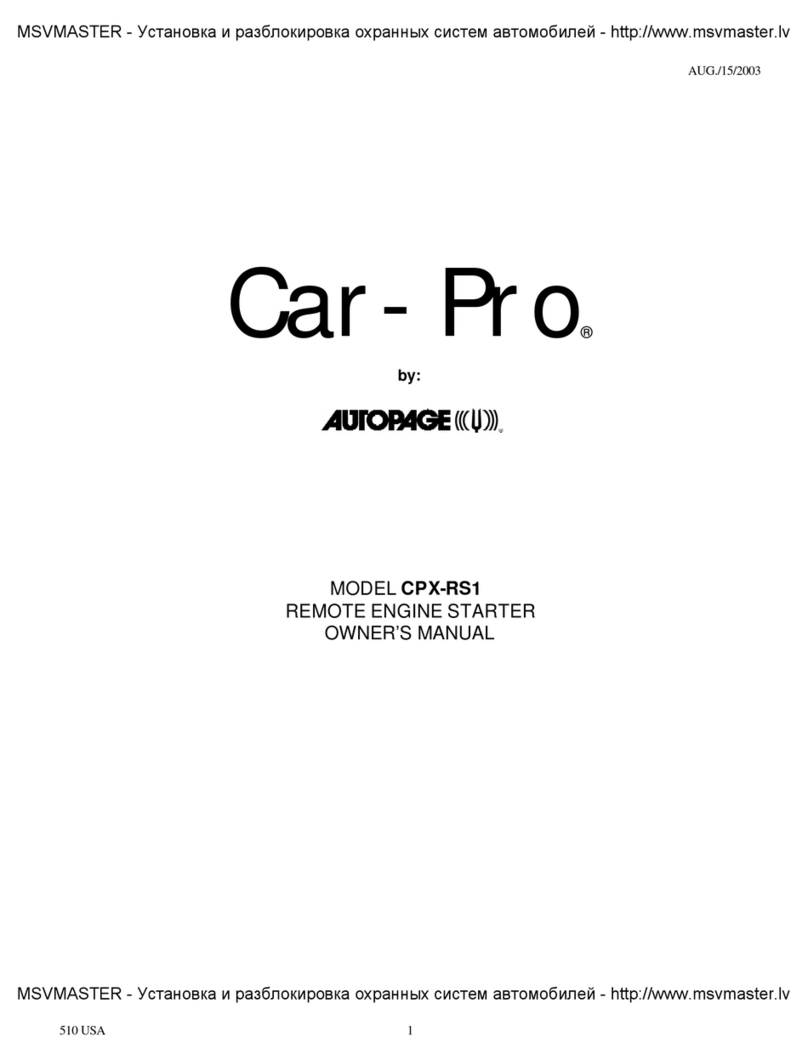 Auto Page Car-Pro CPX-RS1 User manual