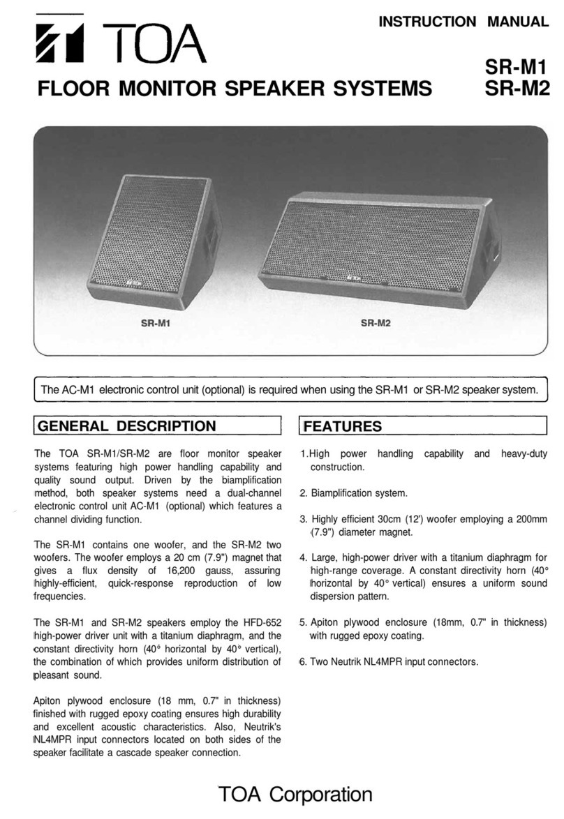 Toa SR-M1 instruction manual