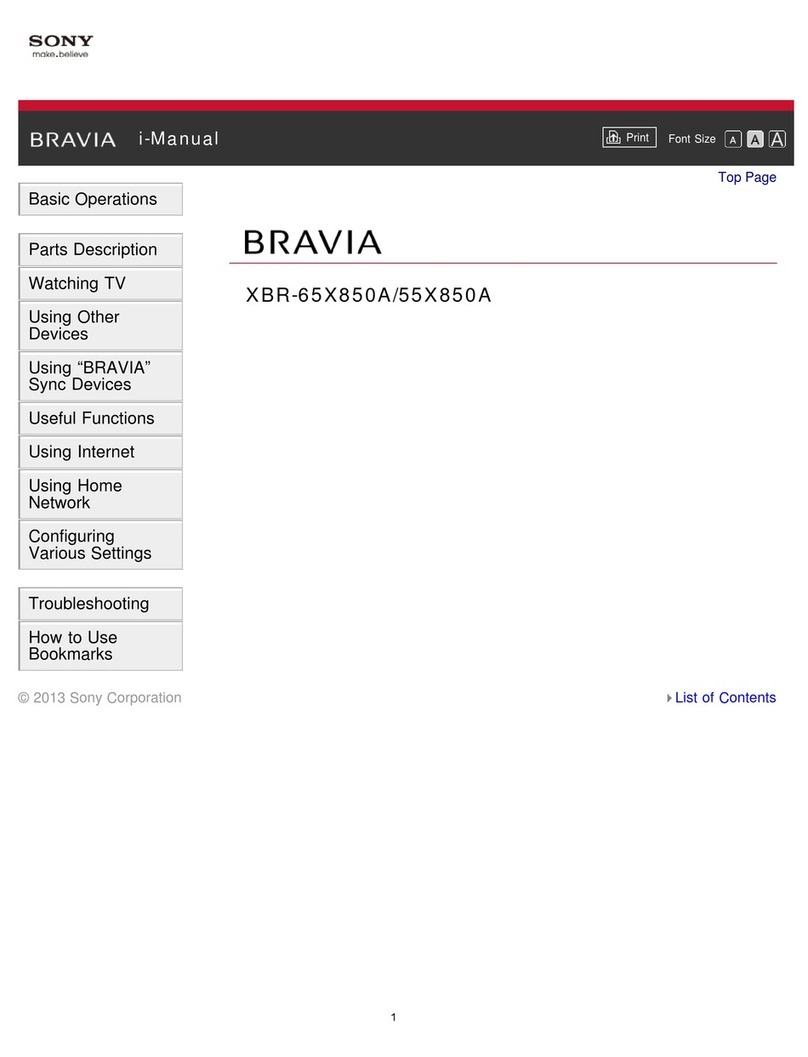 Sony XBR-65X850A User manual