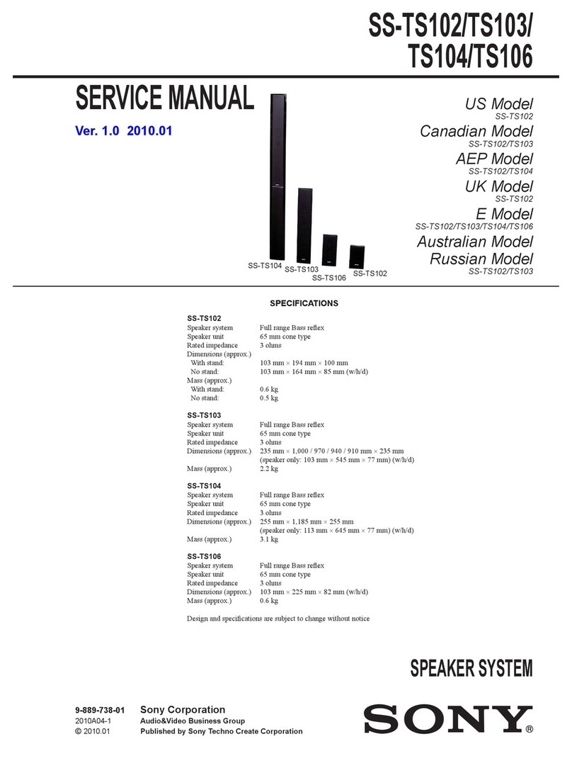 Sony SS-TS102 Service manual