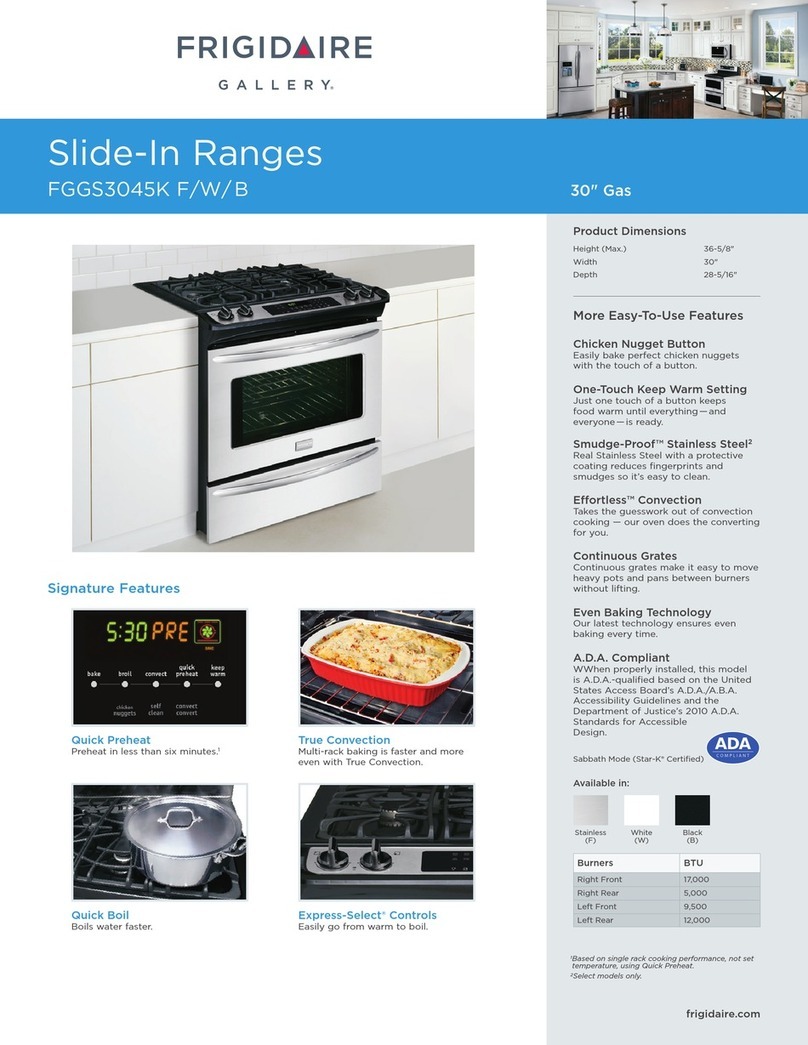 Frigidaire Gallery FGGS3045K F User manual