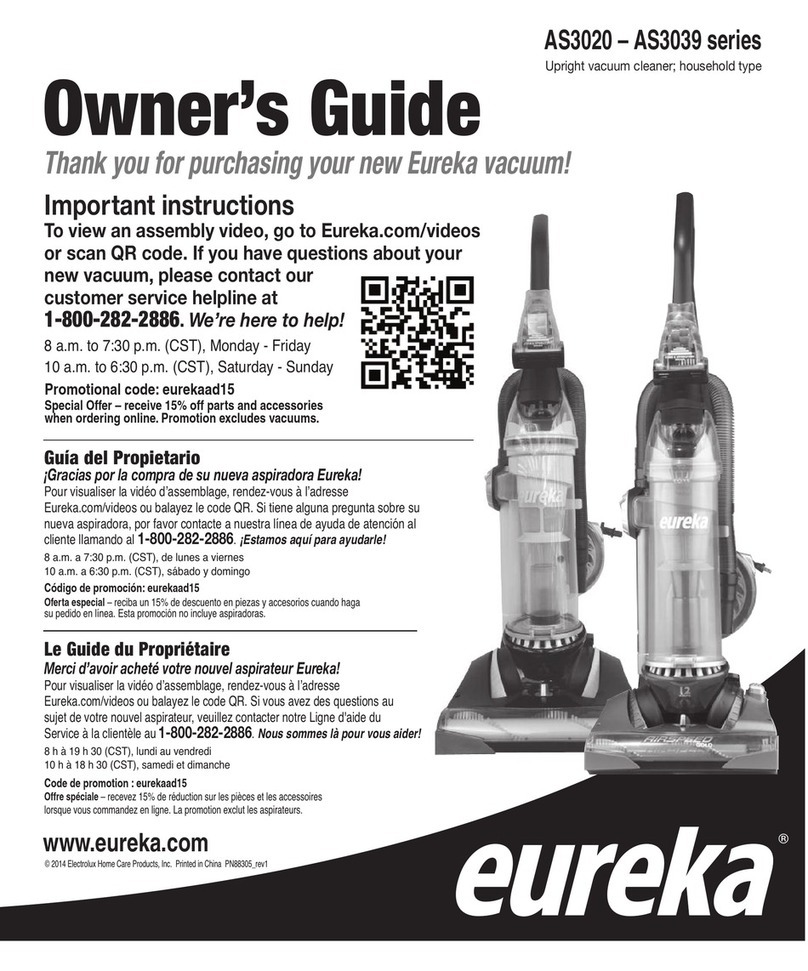 Eureka AS3020 series owner's guide