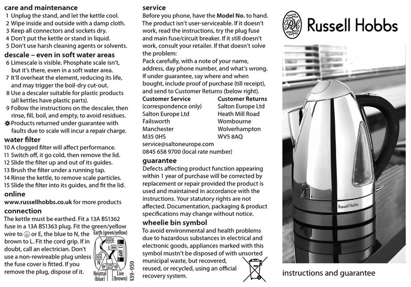 Russell Hobbs 13994 Product information sheet