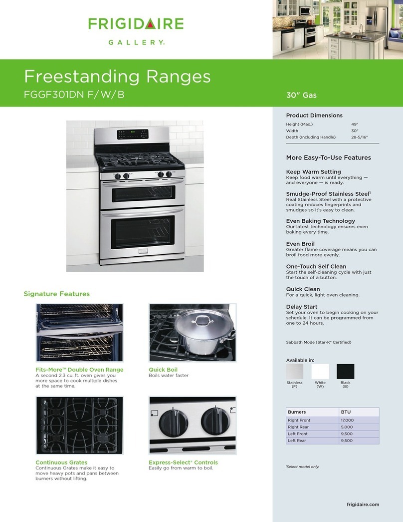 Frigidaire FGGF301DNW Manual
