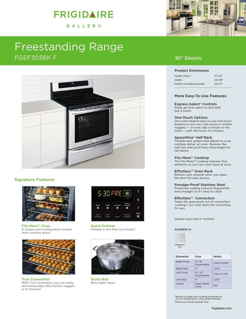 Frigidaire Gallery FGEF3056K Manual