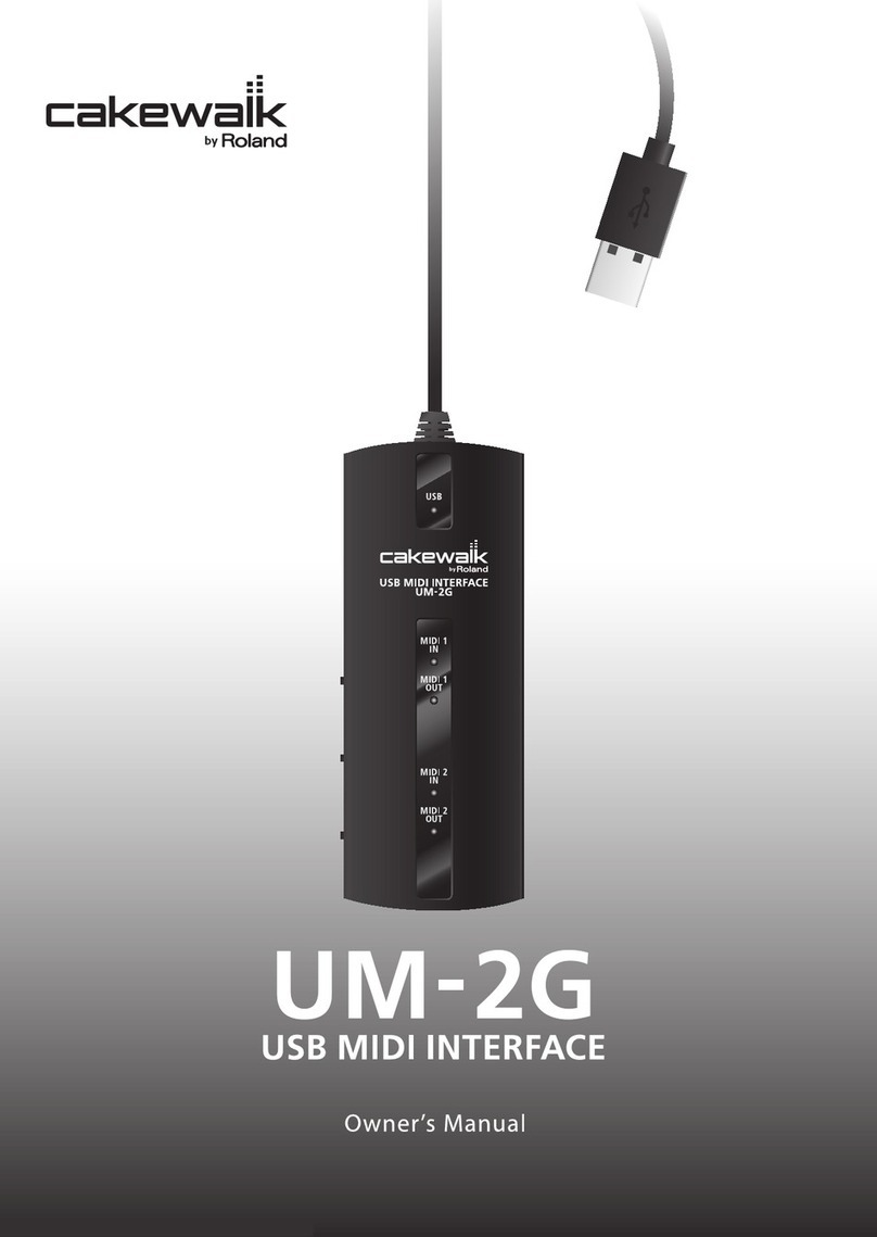 CAKEWALK UM-2G owner's manual