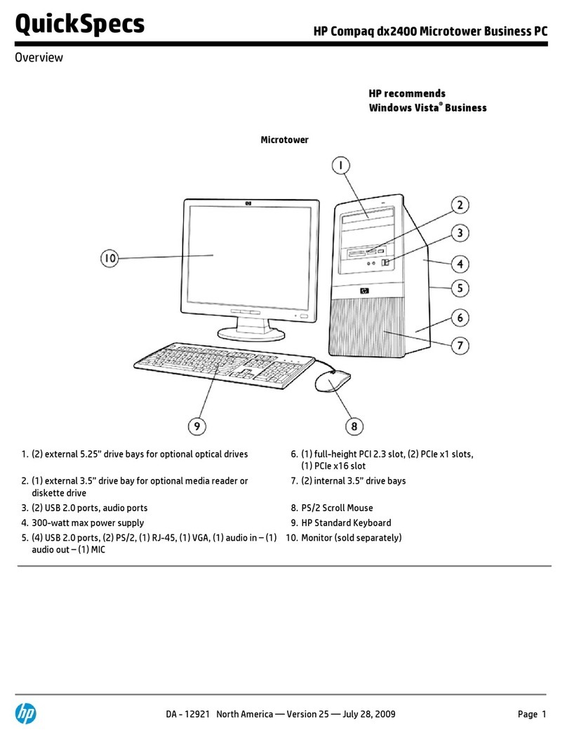 HP Compaq dx2400 Quickspecs