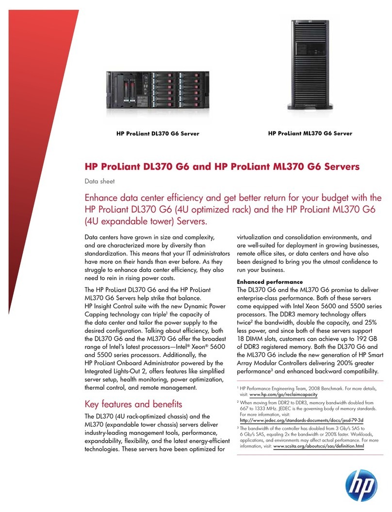 HP ProLiant DL370 G6 User manual