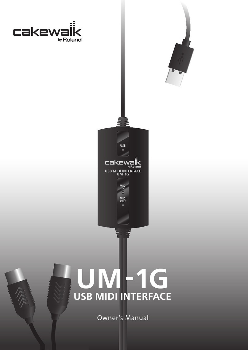 CAKEWALK UM-1G owner's manual