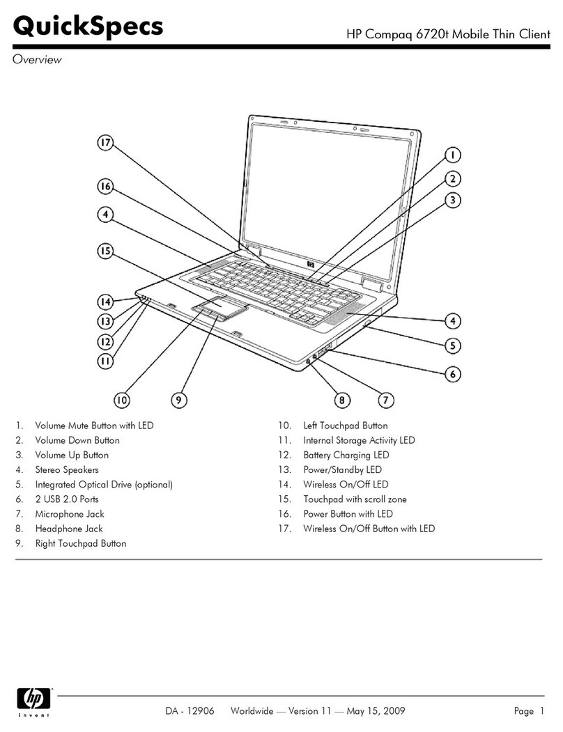 HP Compaq 6720t User instructions