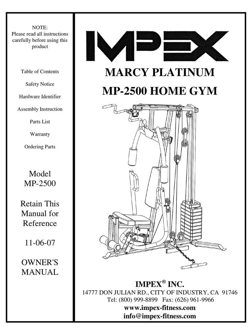 Impex MARCY PLATINUM MP-2500 User manual
