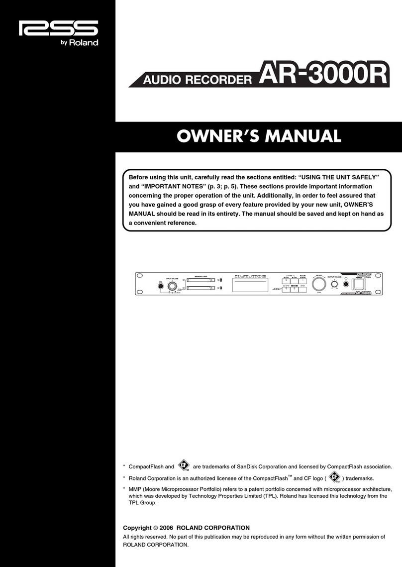 Roland RSS AR-3000R User manual