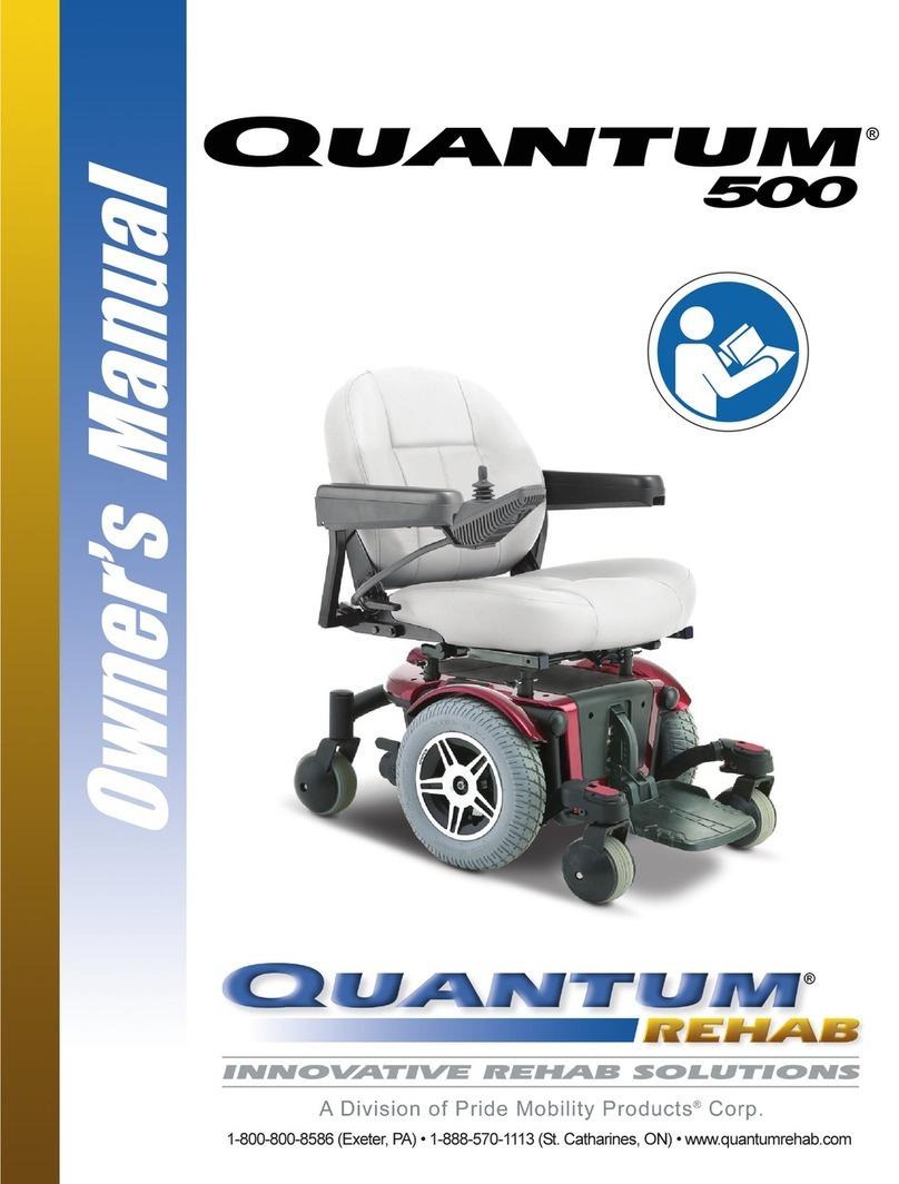 Pride Mobility Quantum 500 User manual